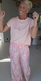 LA VIE EN ROSE cotton T-shirt baby pink