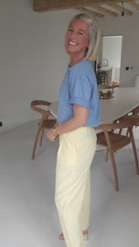 CECILIA suit pants pastel yellow