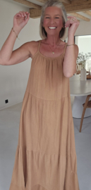SANTORINI maxi tetra dress camel