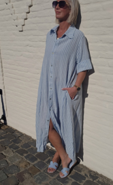 CELESTE maxi dress soft blue curve