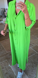 RHEA maxi shirt dress flash green