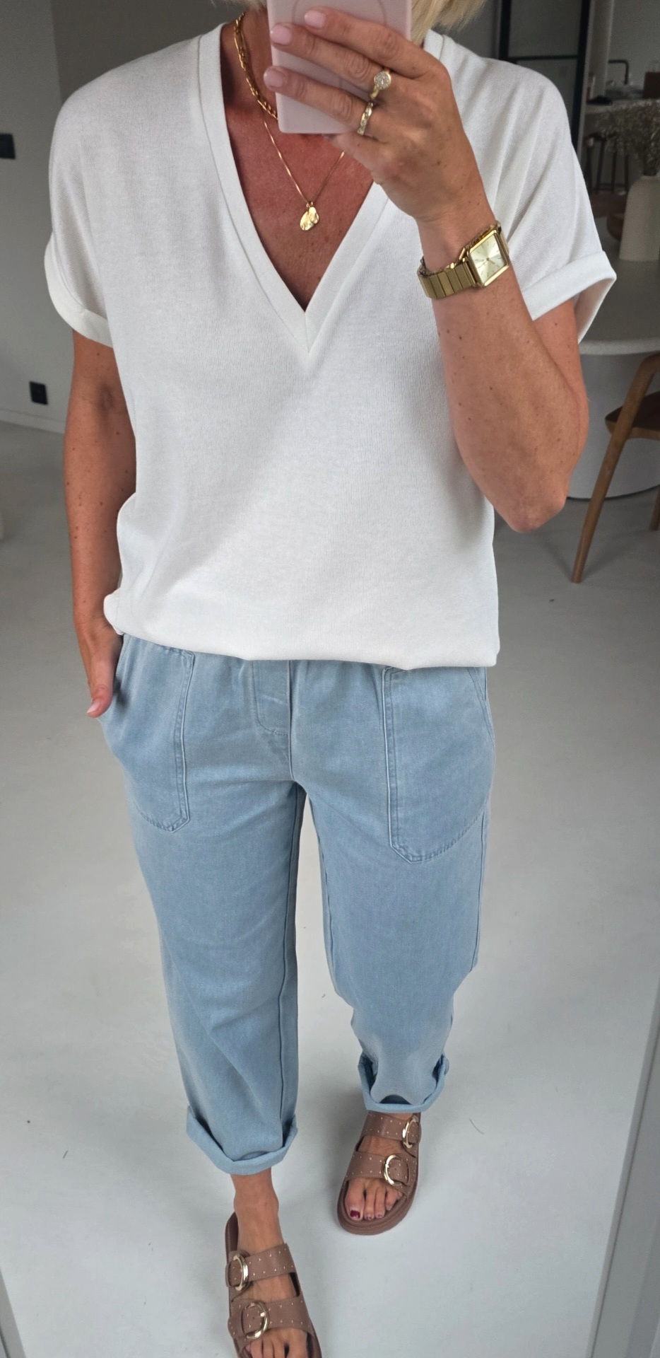 INA viscose tee ecru