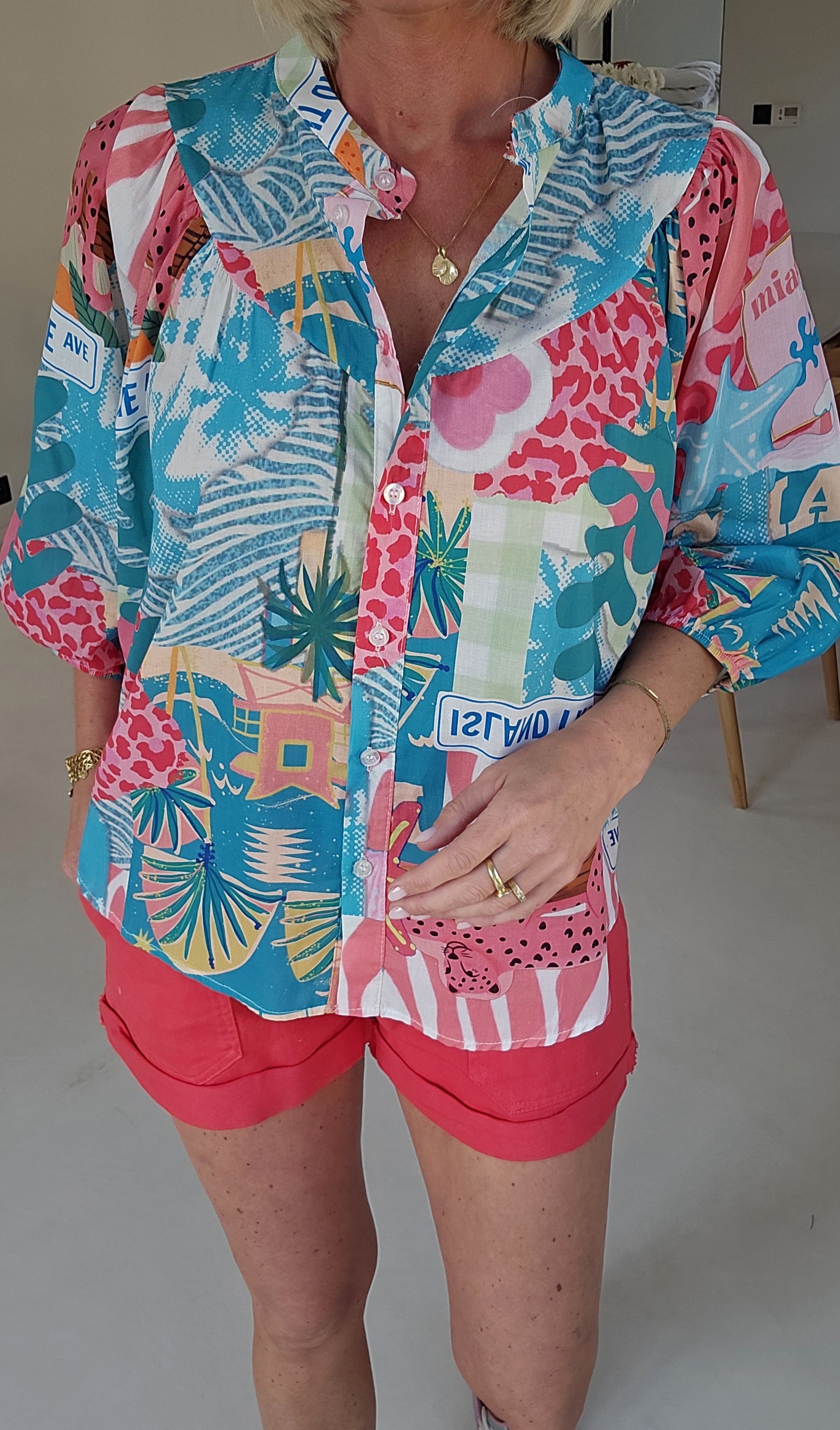 BEA cotton blouse multi 1