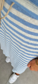 MALOU striped maxi dress soft blue