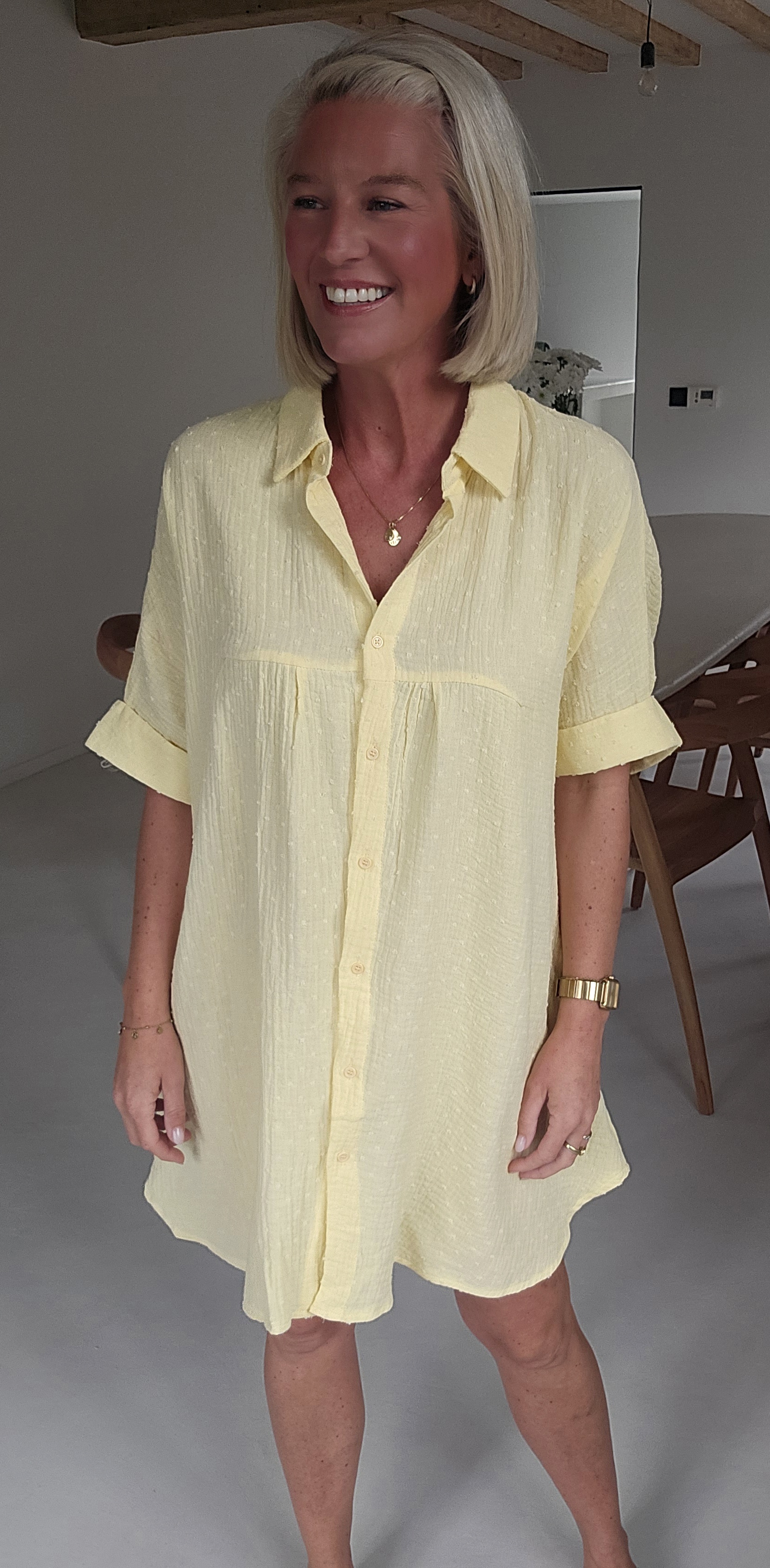 JANNA tetra shirt dress yellow