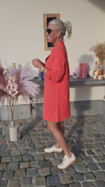 THE PERFECT JEANS 2 longsleeve dress coral