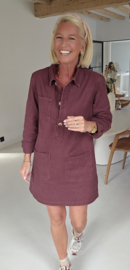 THE PERFECT jeans dress burgundy