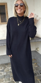 CARLA maxi knit dress black tall line