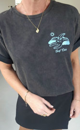 SURF CLUB cotton T-shirt black