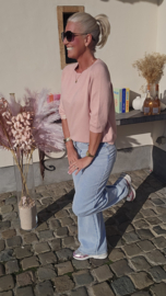 MIMOSA short-sleeved knit powder pink