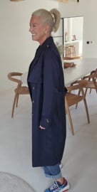 MEYLI maxi trench coat navy