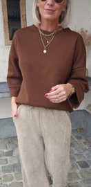ANDREA fleece sweatshirt chocolat