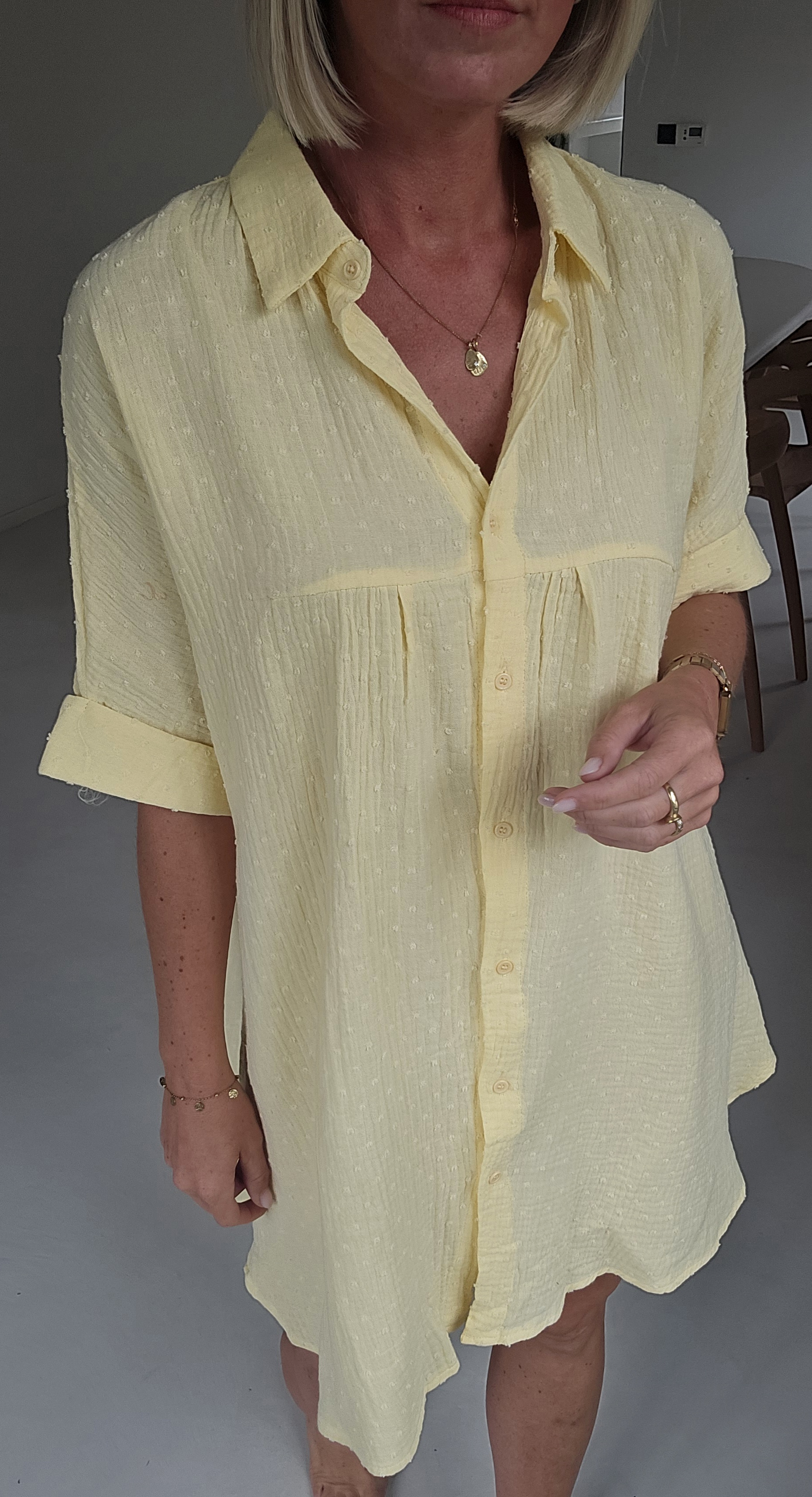 JANNA tetra shirt dress yellow