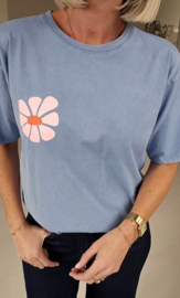 MADE FOR MORE cotton T-shirt blue