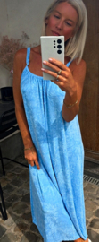 DODI maxi terry dress blue