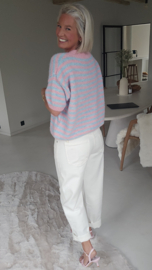 SORBET stripes knit pink blue