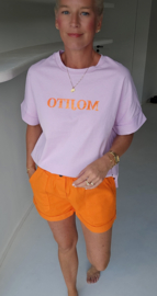 BEVIN cotton paperbag short orange