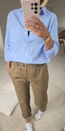 BEVIN cotton paperbag pants camel