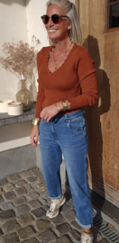 MAARTJE boyfriend jeans midi blue