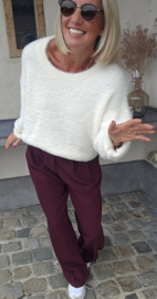 PLUSH softest knit ivory round collar