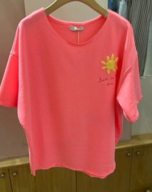 LOVE IN THE SUN cotton sweatshirt pink