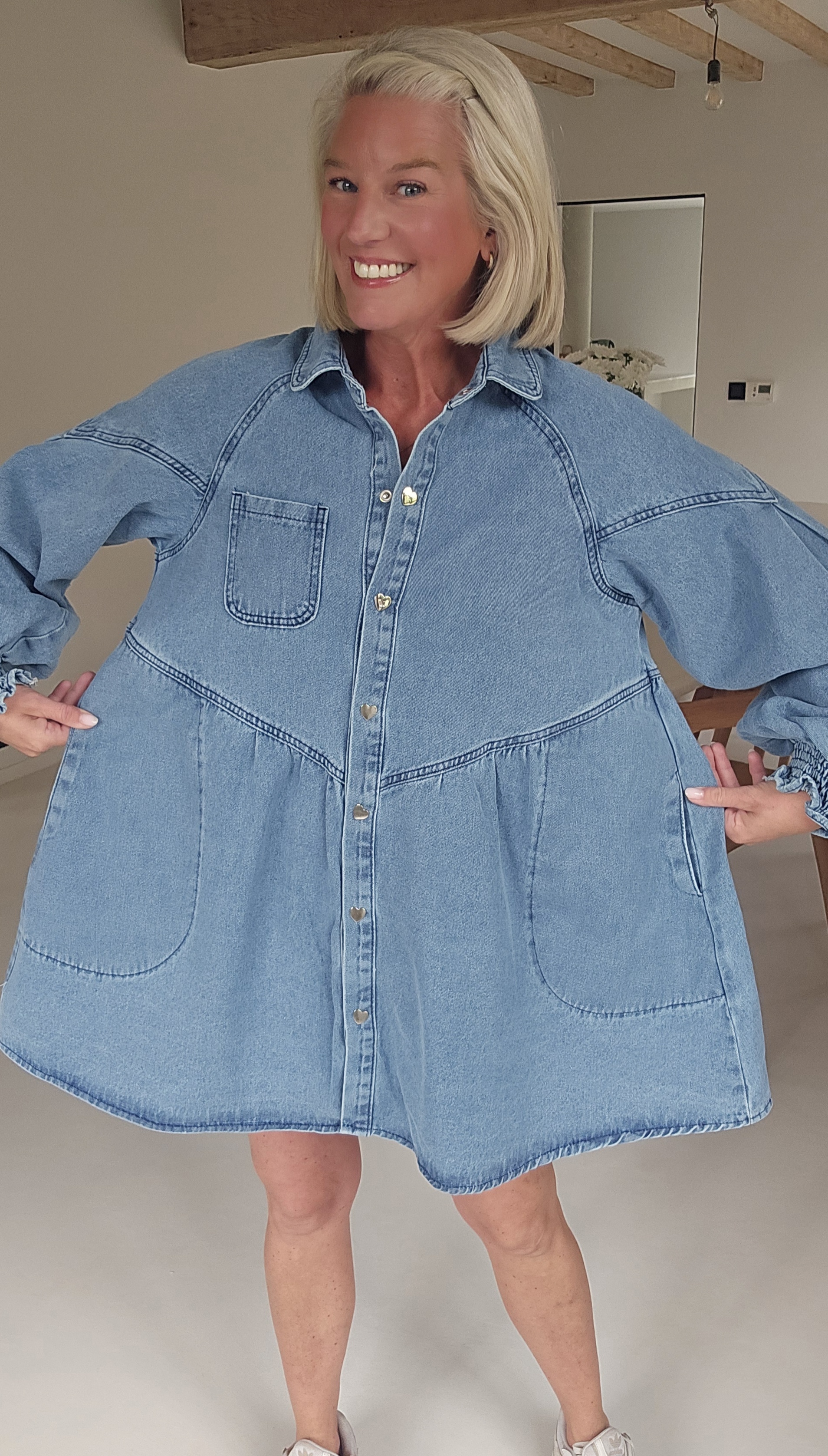 MOSIE jeans dress midi blue