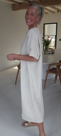 MANDIE soft velvet maxi dress vanilla