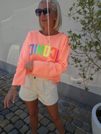 ICONIC sweatshirt neon peach
