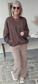 POCKET sweatshirt chocolat