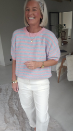 SORBET stripes knit pink blue