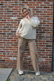 LOE wide leg jogger pants taupe