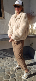 TOVI faux-fur coat beige