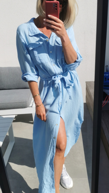 SANTORINI tetra maxi dress light blue | cry, because these babies are sold  out | BUYorCRY