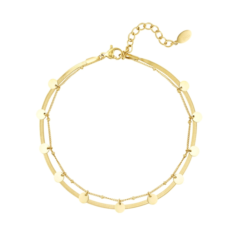 DOUBLE CIRCLE anklet gold