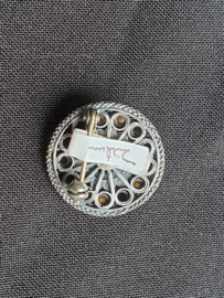 Goese knoopspeld zilver 2,5 cm