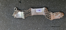 Zilveren krabarmband  1,8 cm breed 16 cm lang