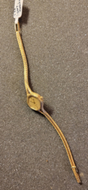 Leuk vintage goud dameshorloge  Tissot kwarts uurwerk 17 cm 18 gram.