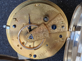 Zilver zakhorloge Kent & Sons lopende Manchester snek uurwerk.