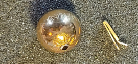 Gouden bal sluitng 15 mm voor klederdracht.