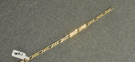 Gouden figaro armband massief 10 gram 19 cm. nieuwstaat.