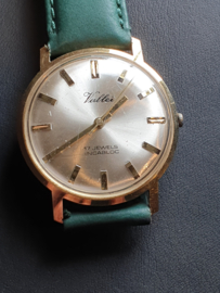 Goud Heren horloge automaat vintage 13 gram goud 33 mm kast  merk Vallei
