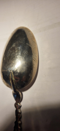 Zilveren geboorte lepel 1818 simbool het geloof met text. 2e gehalte