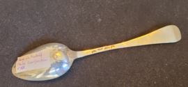 Zilver lepel van Frederik Rudolf Prechr Amsterdam 1758 21 cm 42 gram.