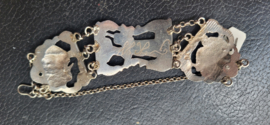 Zilver krabarmb gemaakt van bijbelslot 31 gram 17 cm/3 cm