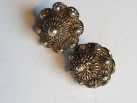 Zeeuwse Knopen set  kleinzilver 1820 door heel nederland gedragen lot 14  10 mm
