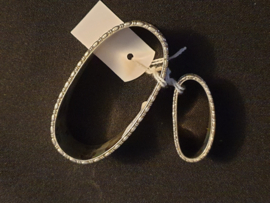 Servet ring en vingerdoek set zilver42 gram diameter 6,5 en 2,5 cm  2cm breed