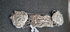Zilveren krab armband  3cm breed 18 cm