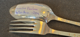 Couvert van Geradus Peeters 1804 rotterdam 22 cm 105 gram ,