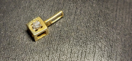 14 kr gouden hangertje met 0.03 crt