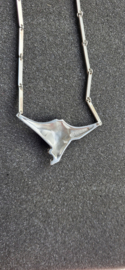 Laponia zilver collier  gestempelt op echt Evt te verlengen  37 cm nieuw.